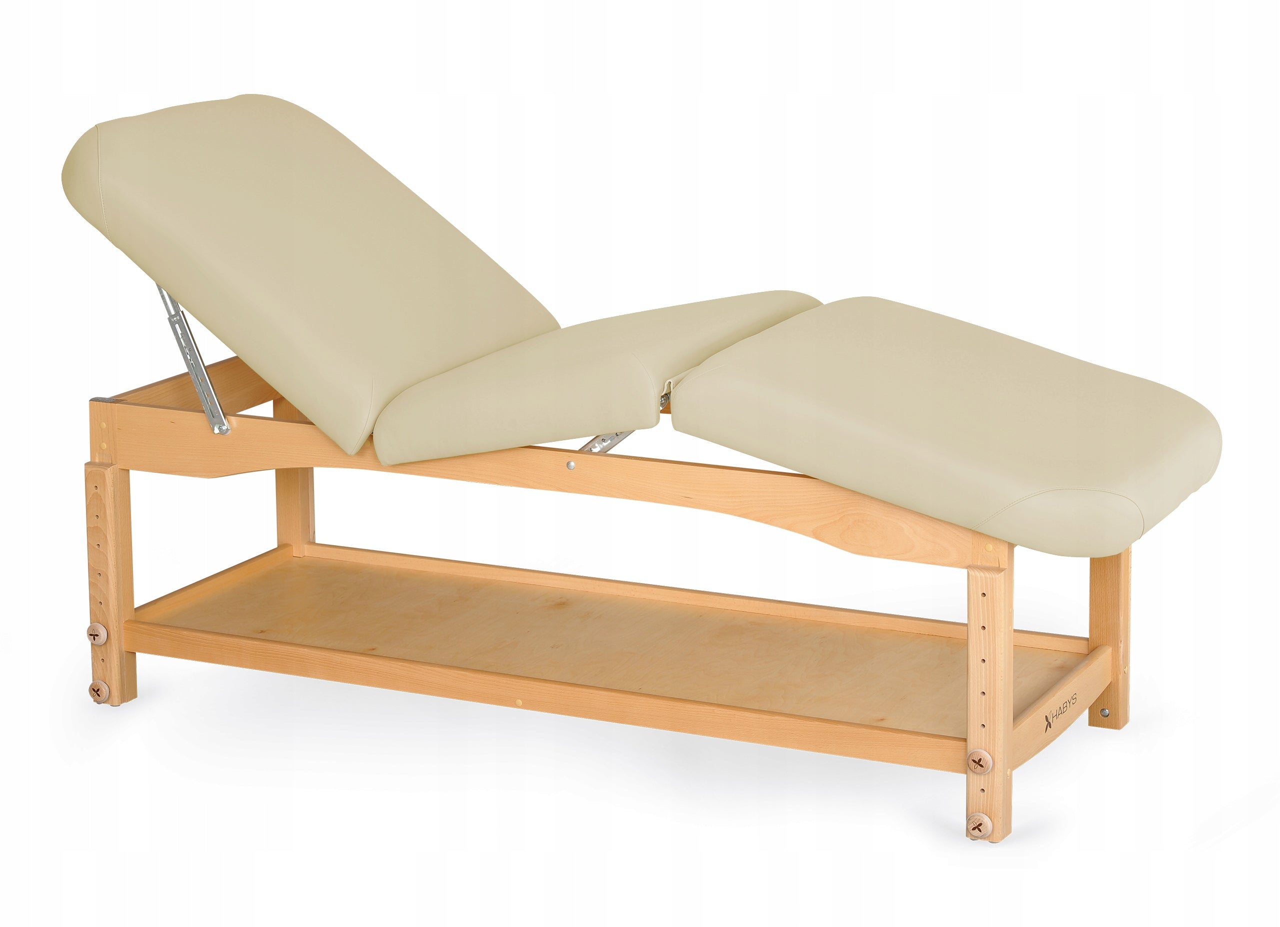 Rehabilitation Massage Couch Wooden Nova 3 Segments With Shelf Adjustment
