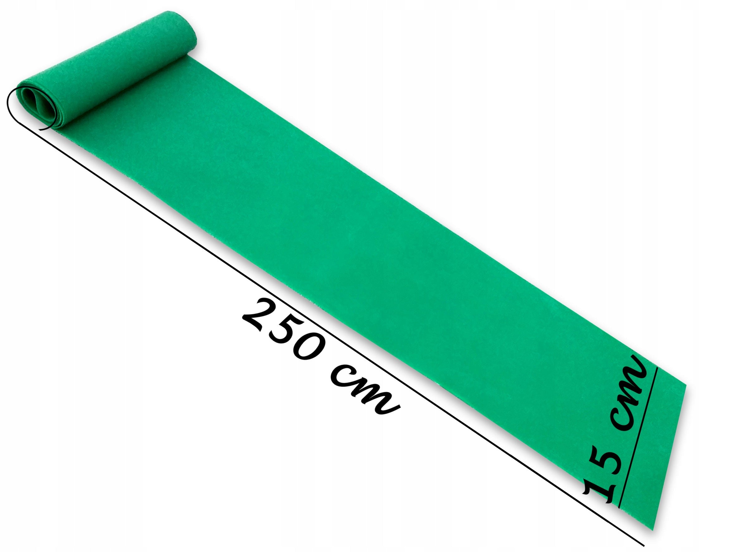 Rehabilitation Tape for Stretching Exercise Rubber Fitness Long 250 cm Color green