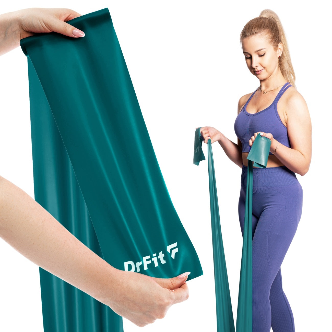 Rehabilitation tape latex resistance rubber 5,4 kg dark green
