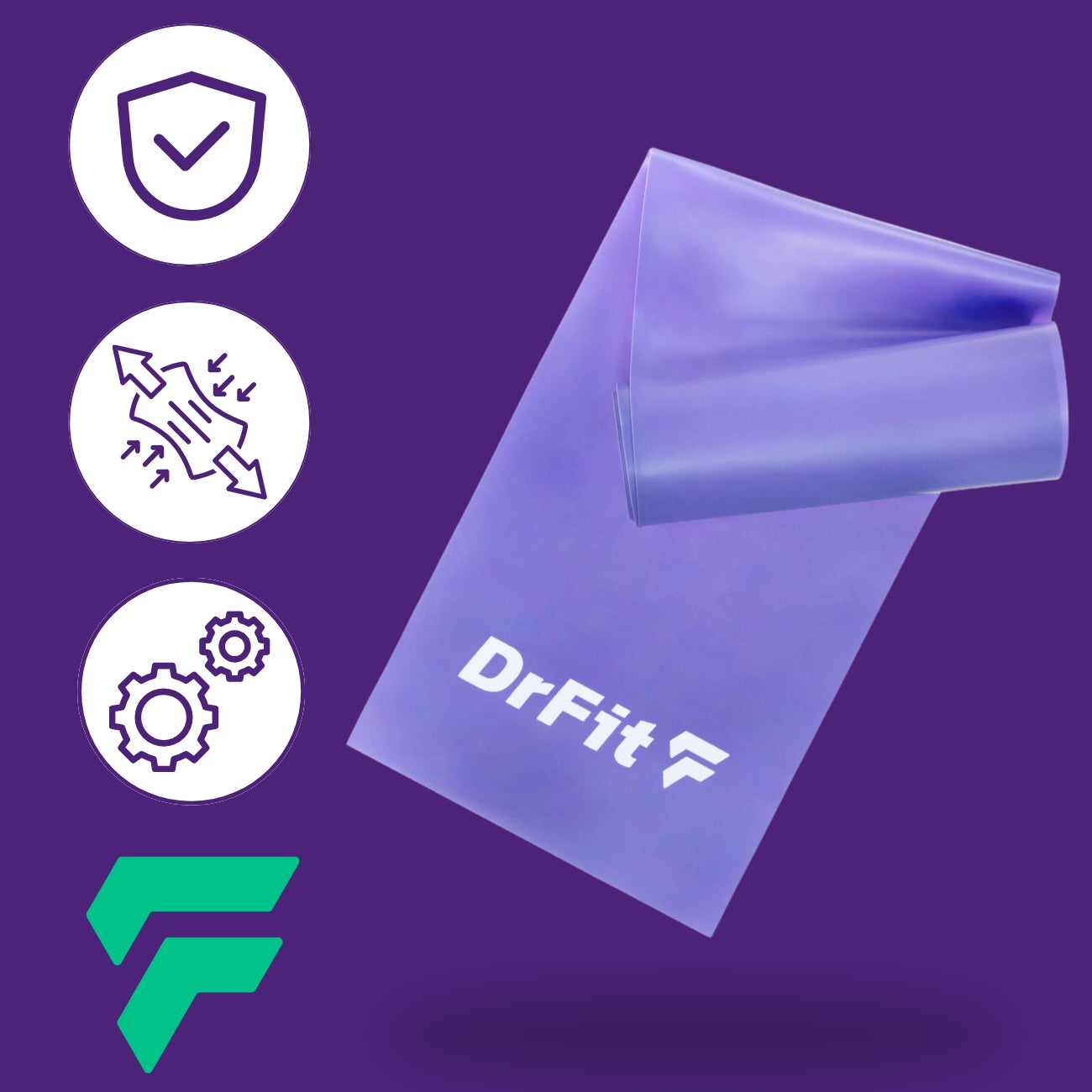 Rehabilitation tape latex rubber resistance 2,2 kg purple Packaging status original