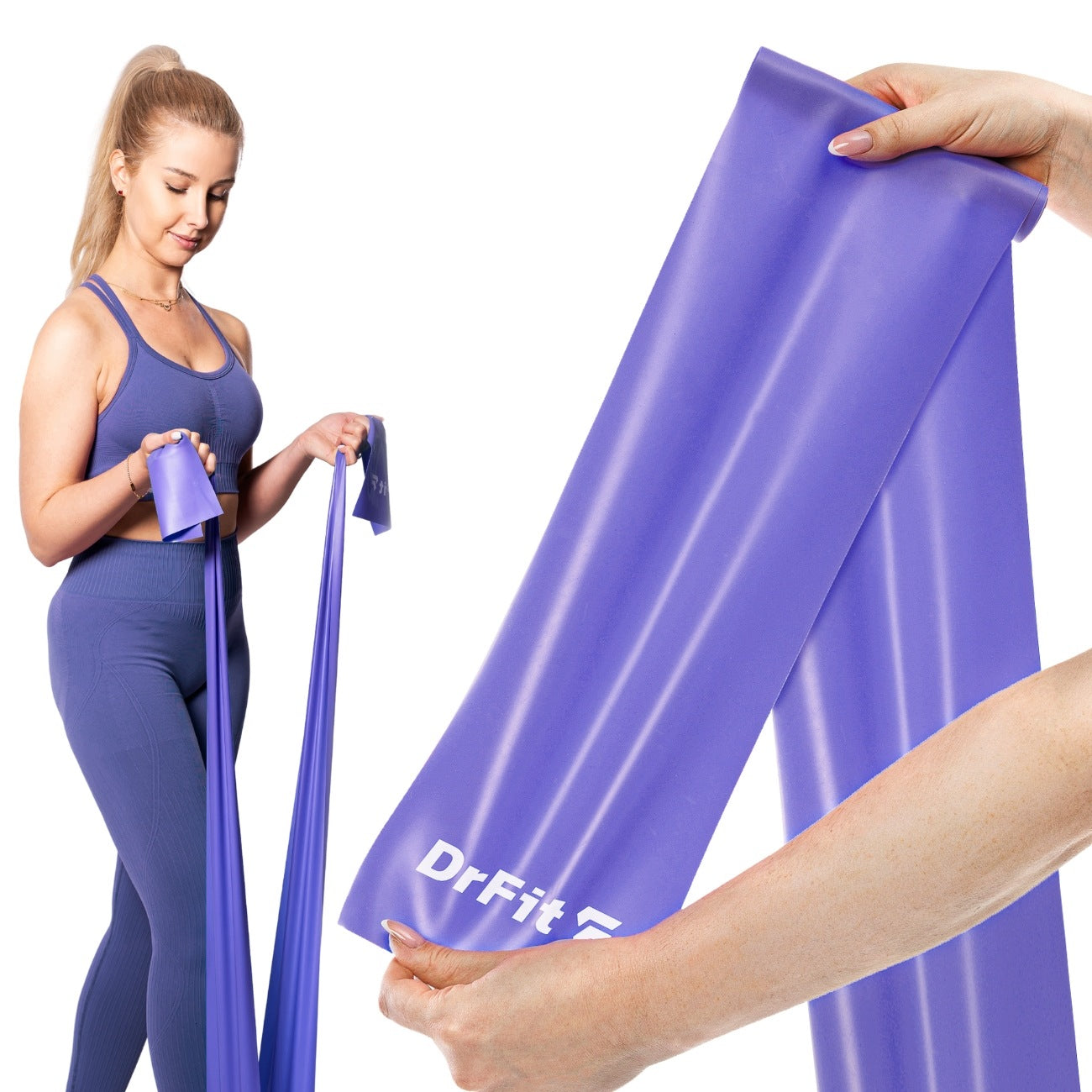 Rehabilitation tape latex rubber resistance 2,2 kg purple