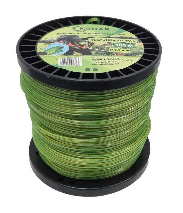 Reinforced line star 2,7mm x 100m cutting for trimmers reinforced Type trimmer line