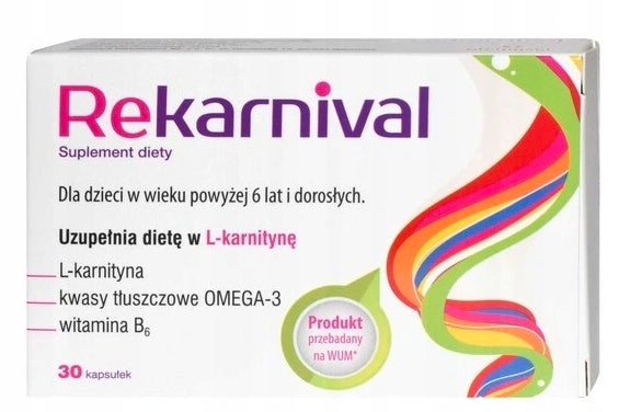 Rekarnival L-carnitine vitamin B omega-3 30 kaps. Packaging status original