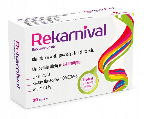 Rekarnival L-carnitine vitamin B omega-3 30 kaps.