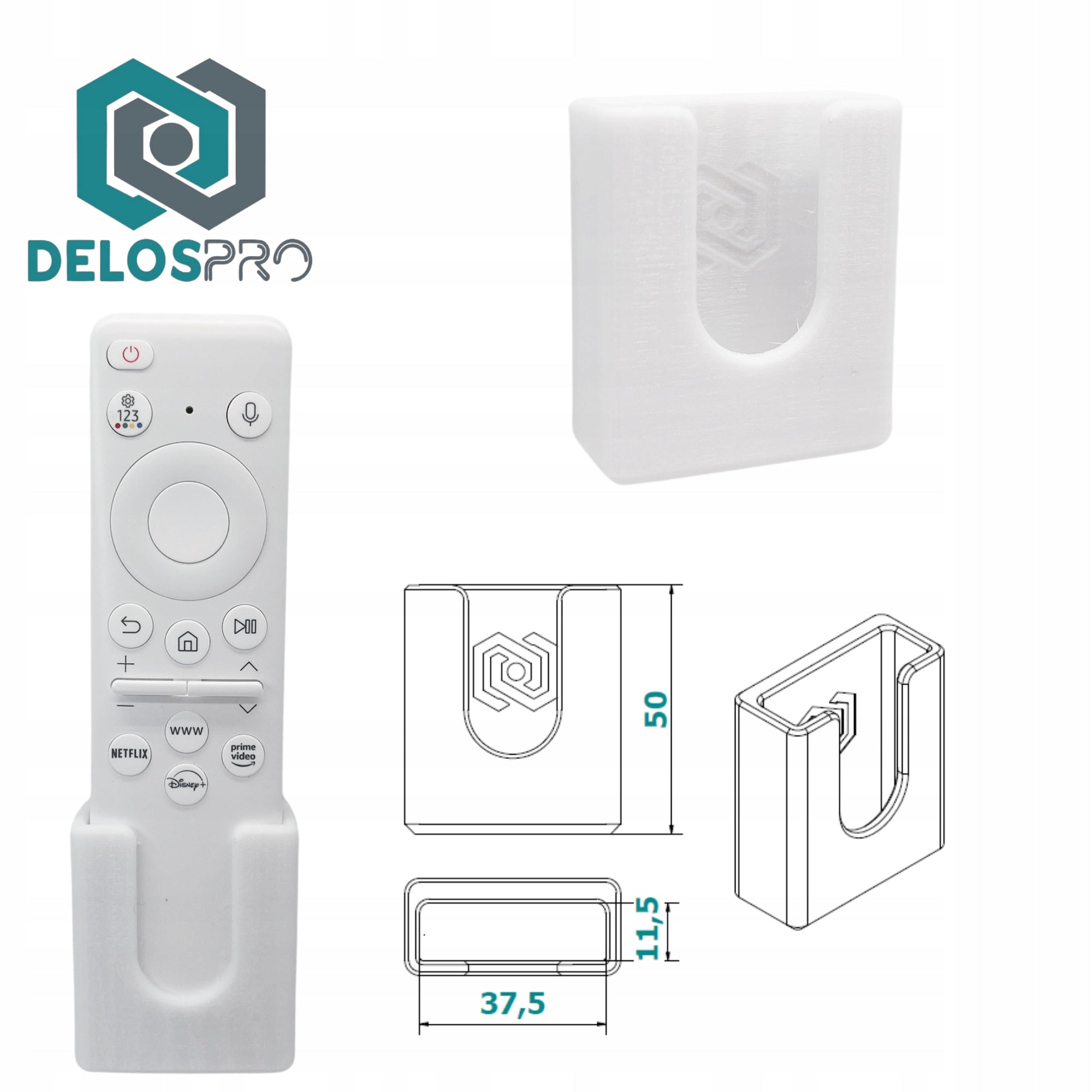 Remote Control Wall Mount for Samsung THE FREESTYLE GEN Projector. 2 Brand Delospro