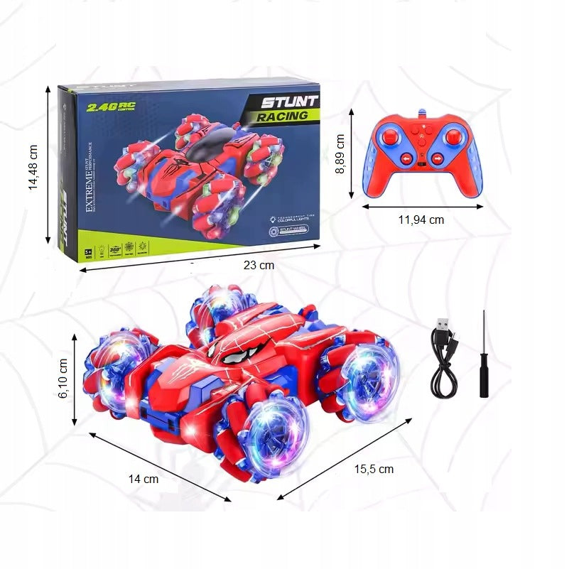 Remote Controlled Car 360 Degrees 15km/h - Red Spiderman Brand no brand