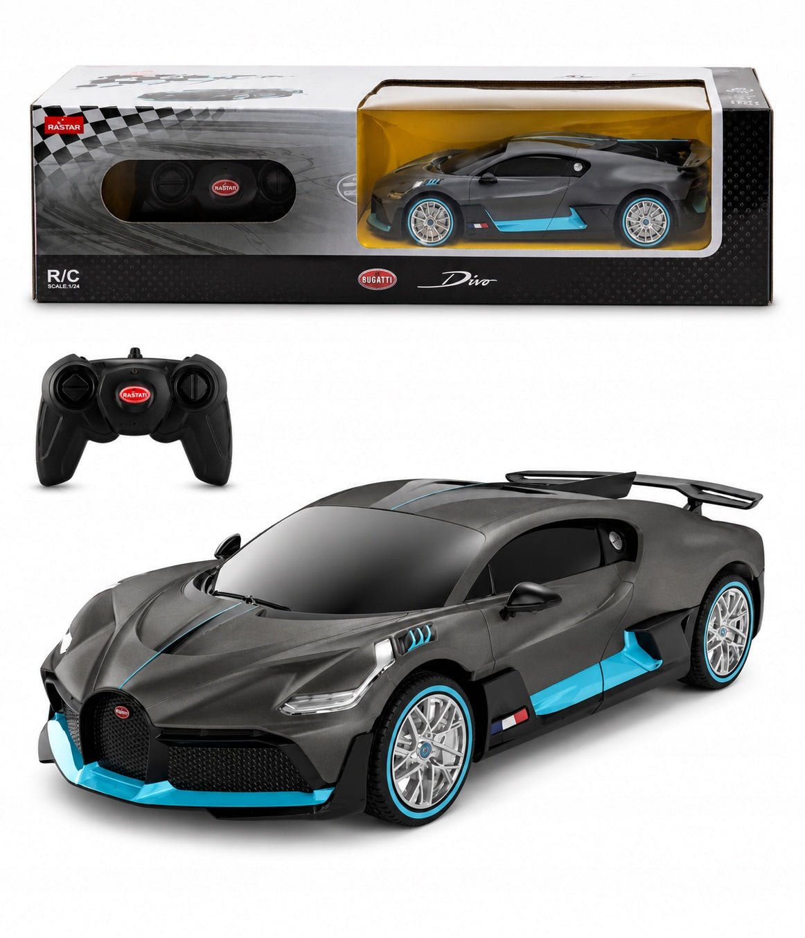 Remote Controlled Car RC 1:24 BUGATTI DIVO Toy R/C Rastar 6+