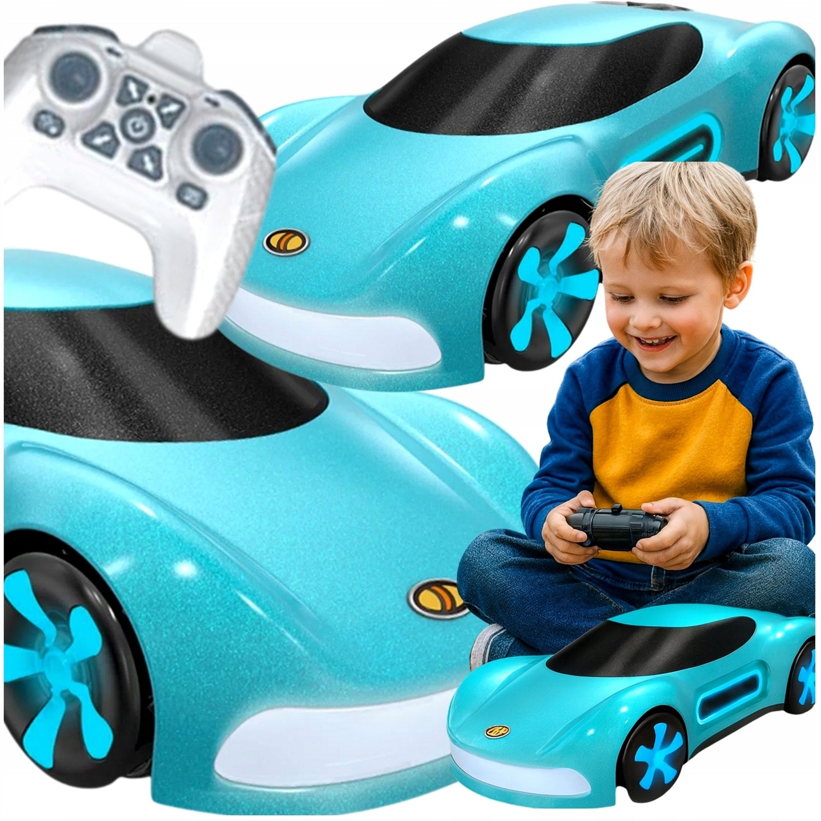 Remote Controlled Car RC Auto Effects Steam Smoke Glows STUNT LED Manufacturer code QL93865