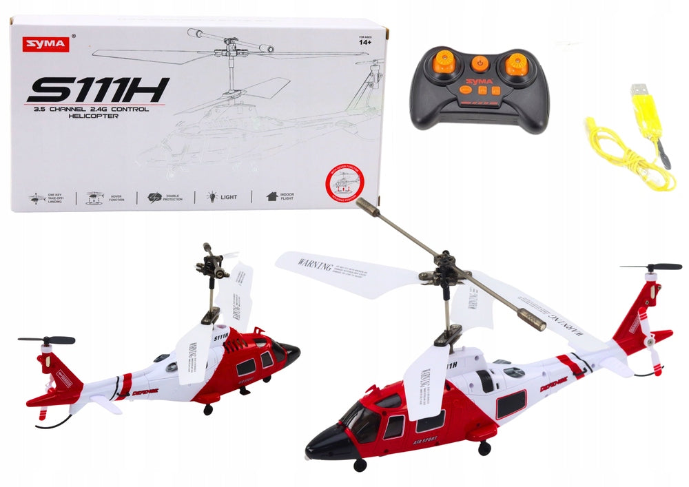 Remote Controlled Helicopter RC Gyroscope Syma S111H Red