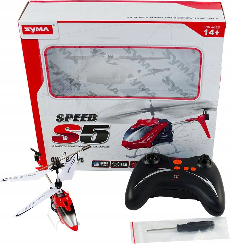 Remote Controlled Helicopter for RC Remote Control SYMA S5 3CH red Kik Brand Syma