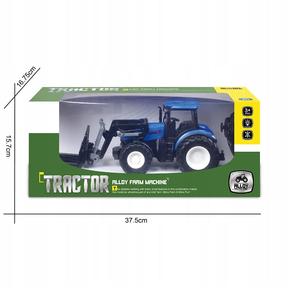 Remote Controlled Large Blue Tractor with Forks Toy Small Farmer Brand no brand