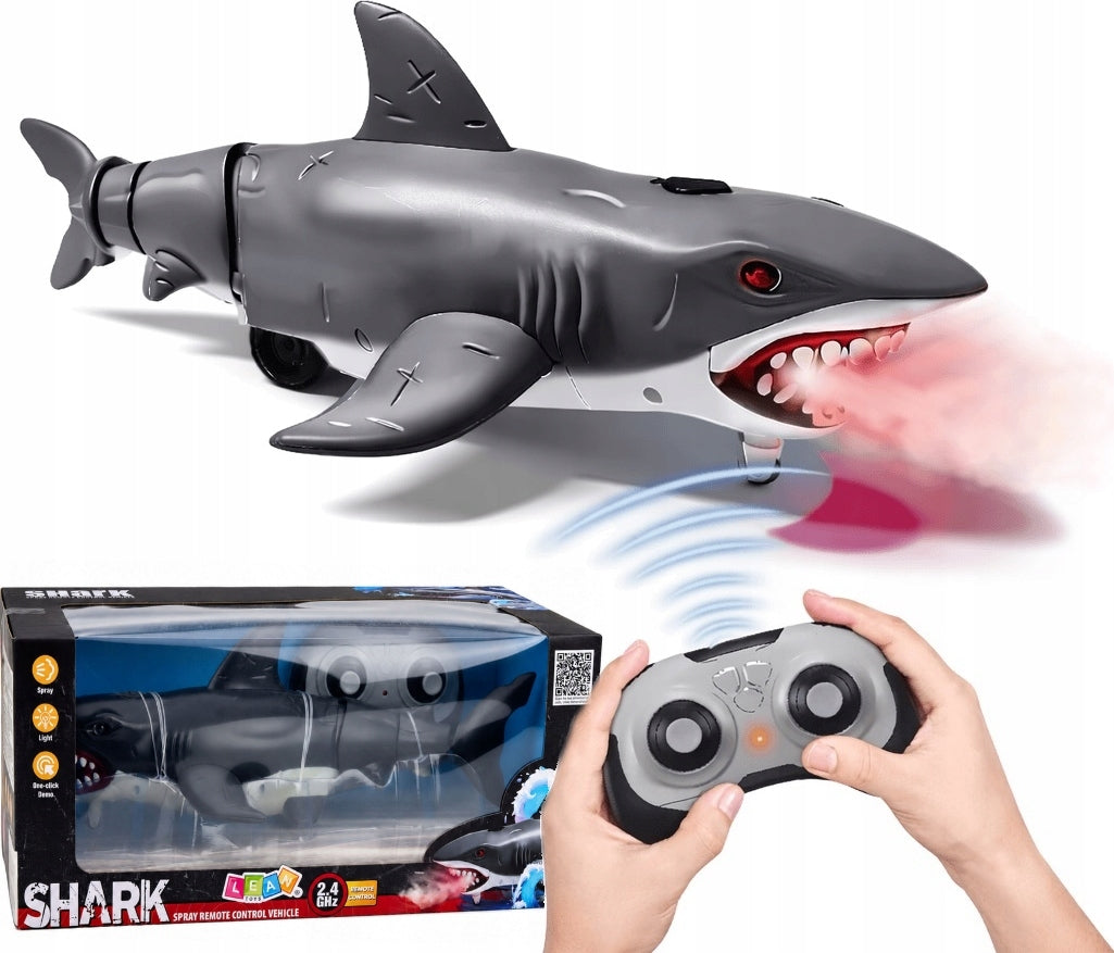 Remote Controlled RC Robot Interactive Shark with SMOKE Light for Remote Control