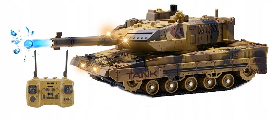 Remote Controlled Tank with Launching Water Balls with Steam and Bite