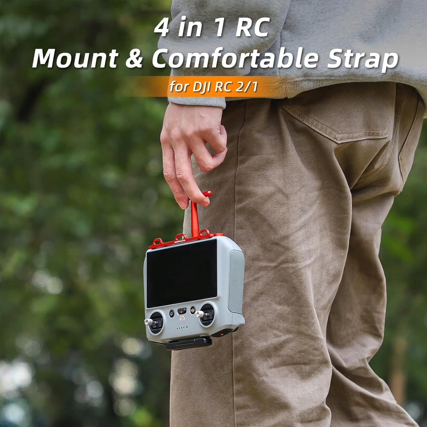 Remote Controller Bracket Mount for DJI RC/RC 2, with Lanyard Neck Strap Model DJI RC/RC 2