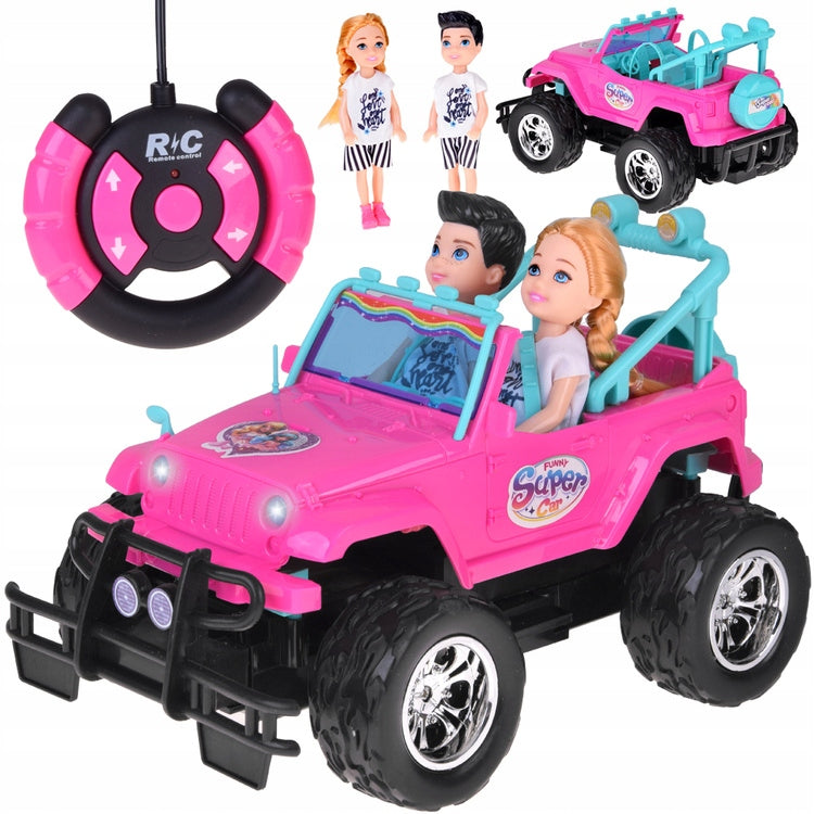 Remote controlled car Jokomisiada pink with figures 5905258542188