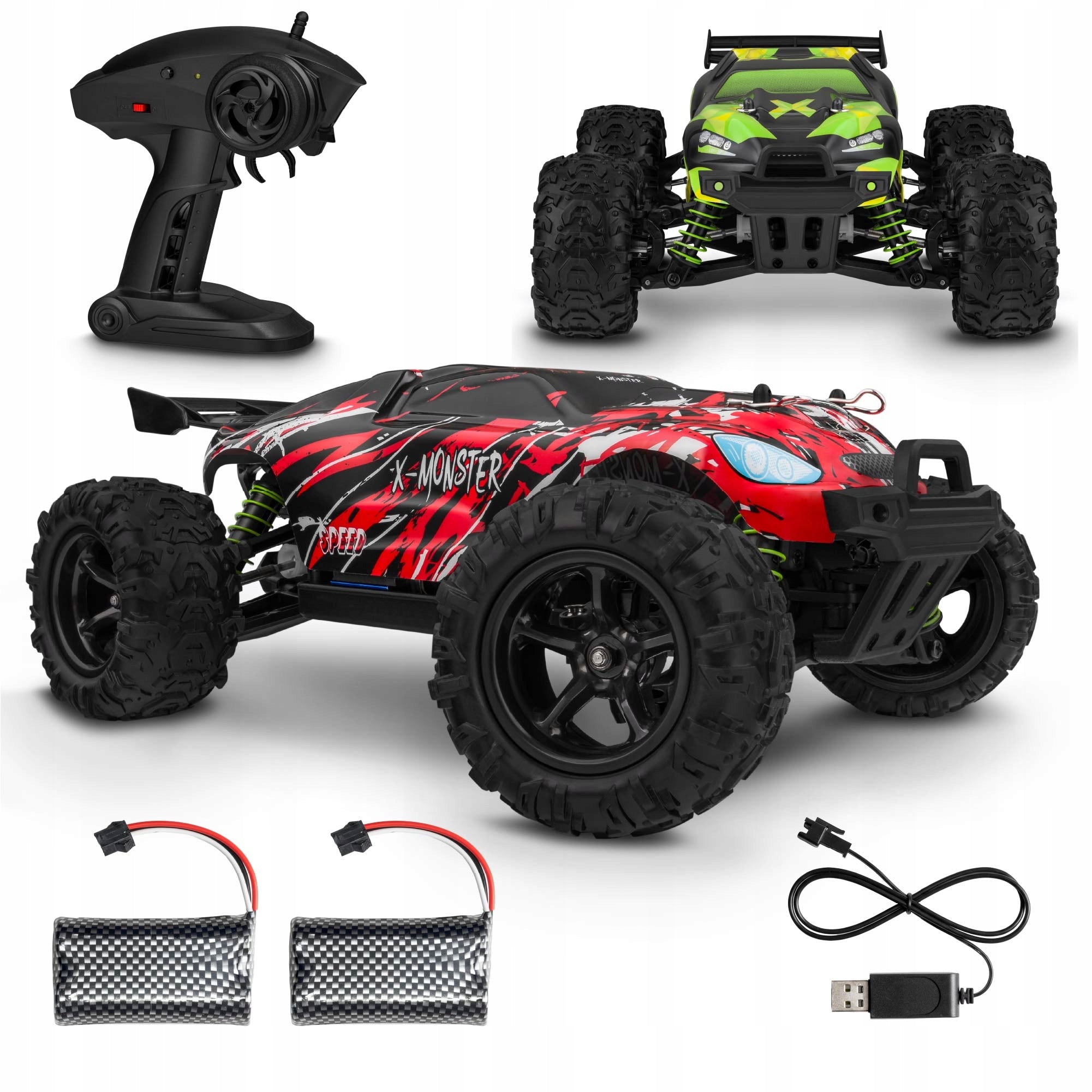 Remote controlled car RC 40min 100m 4x4 30km/h 2xbattery 1:18 +HOUSING Packaging status original