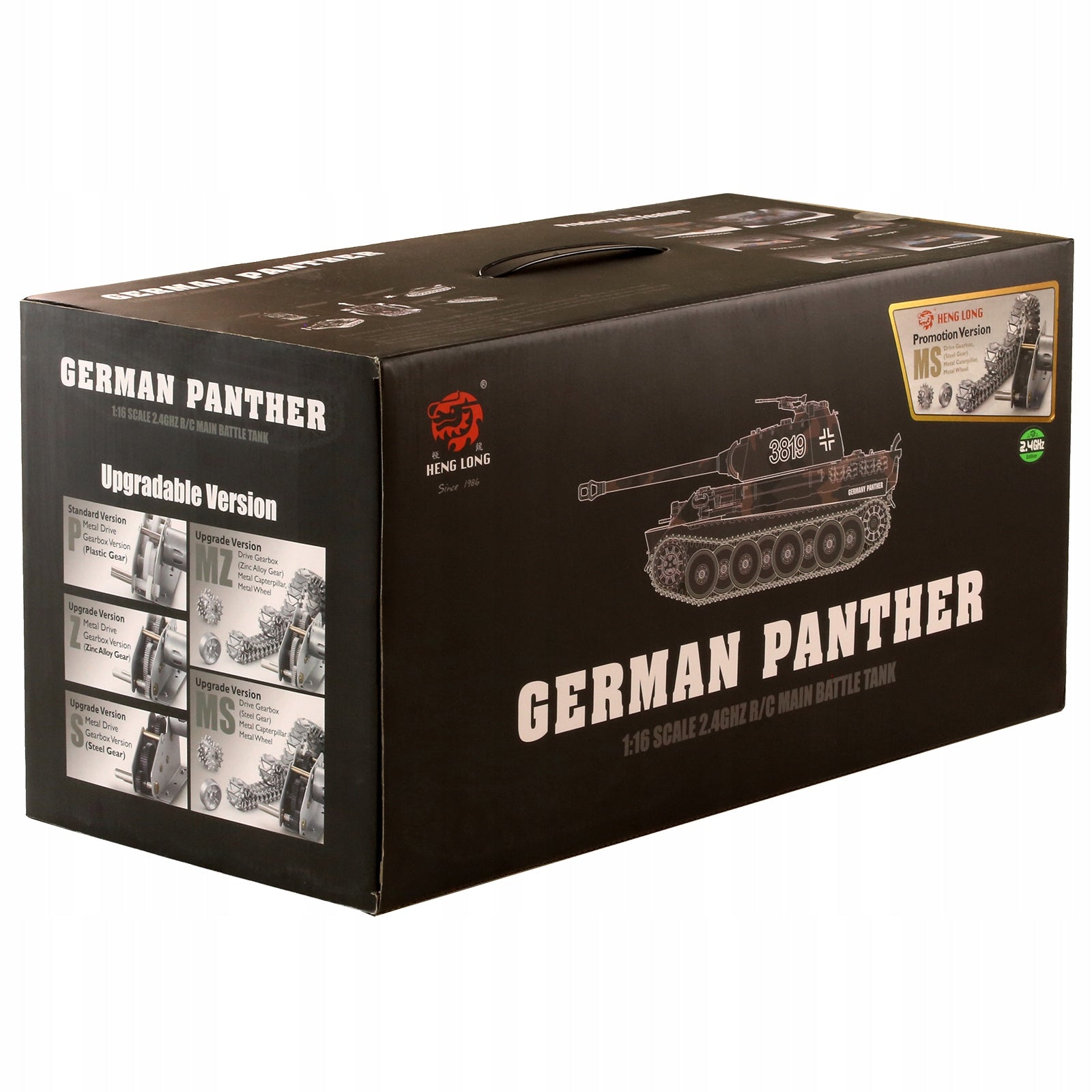 Remote-controlled tank Heng Long German Panther R/C PRO STEEL smokes Manufacturer code 3819-1USP