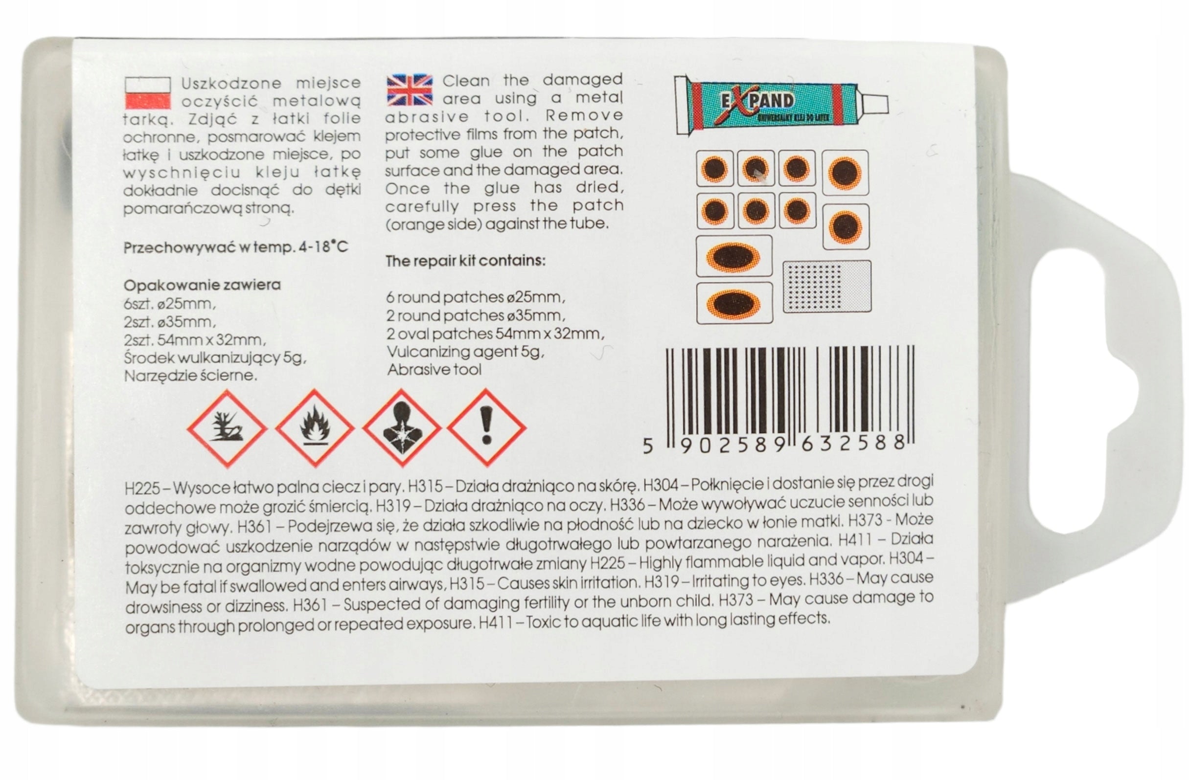 Repair Patch Set EXPAND BAR 10 pcs + glue Brand Expand