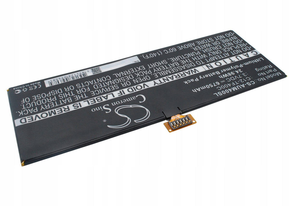 Replacement battery for Asus TF600 / C12-TF400C 6750 mAh Li-Polymer 3.7 V (Came Brand LG