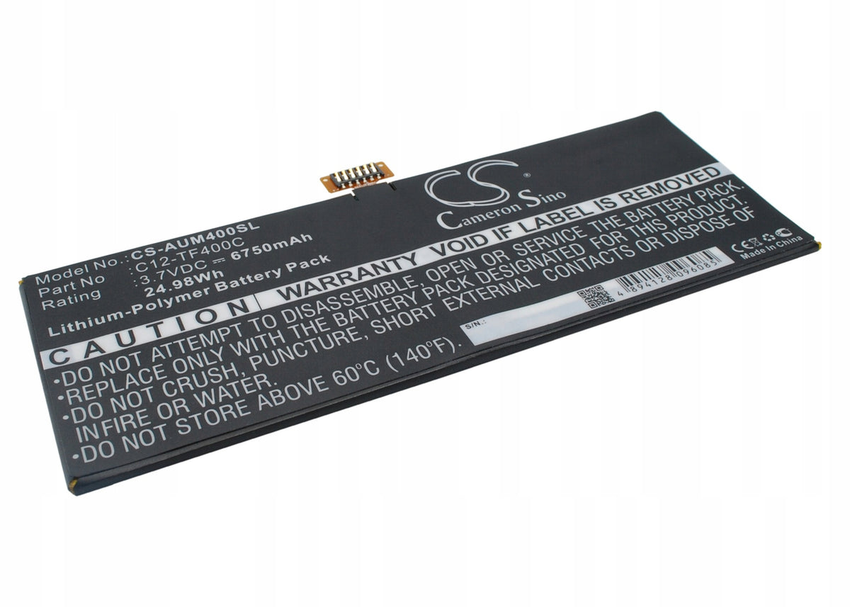 Replacement battery for Asus TF600 / C12-TF400C 6750 mAh Li-Polymer 3.7 V (Came Manufacturer code Z00VD