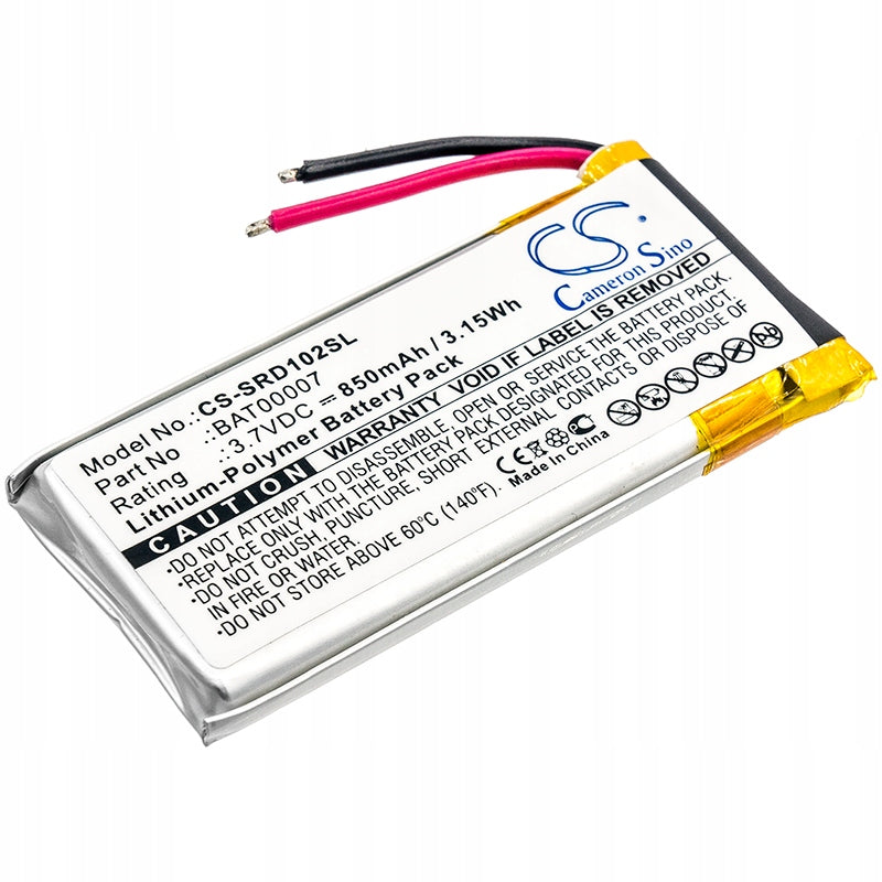 Replacement battery for Cardo Scalarider Smartpack comms / BAT00007 850 mAh Li-