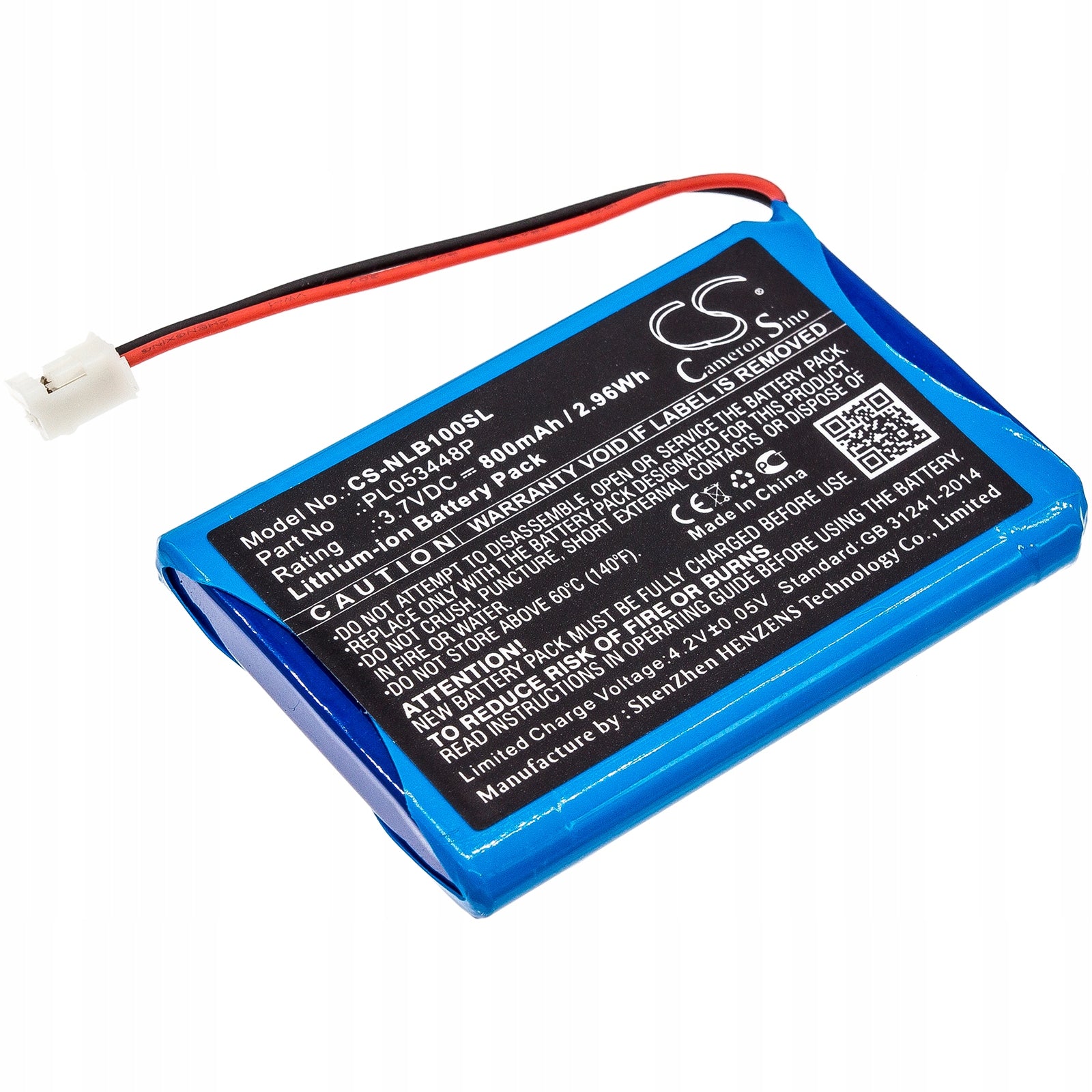 Replacement battery for Nolan B5 / PL053448P 800mAh Li-ion 3.7V (Cameron Sino)