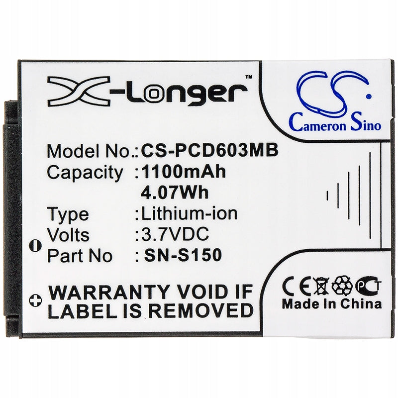 Replacement battery for Philips SCD603/20 / SN-S150 1100 mAh Li-ion 3.7 V (Came Brand no brand