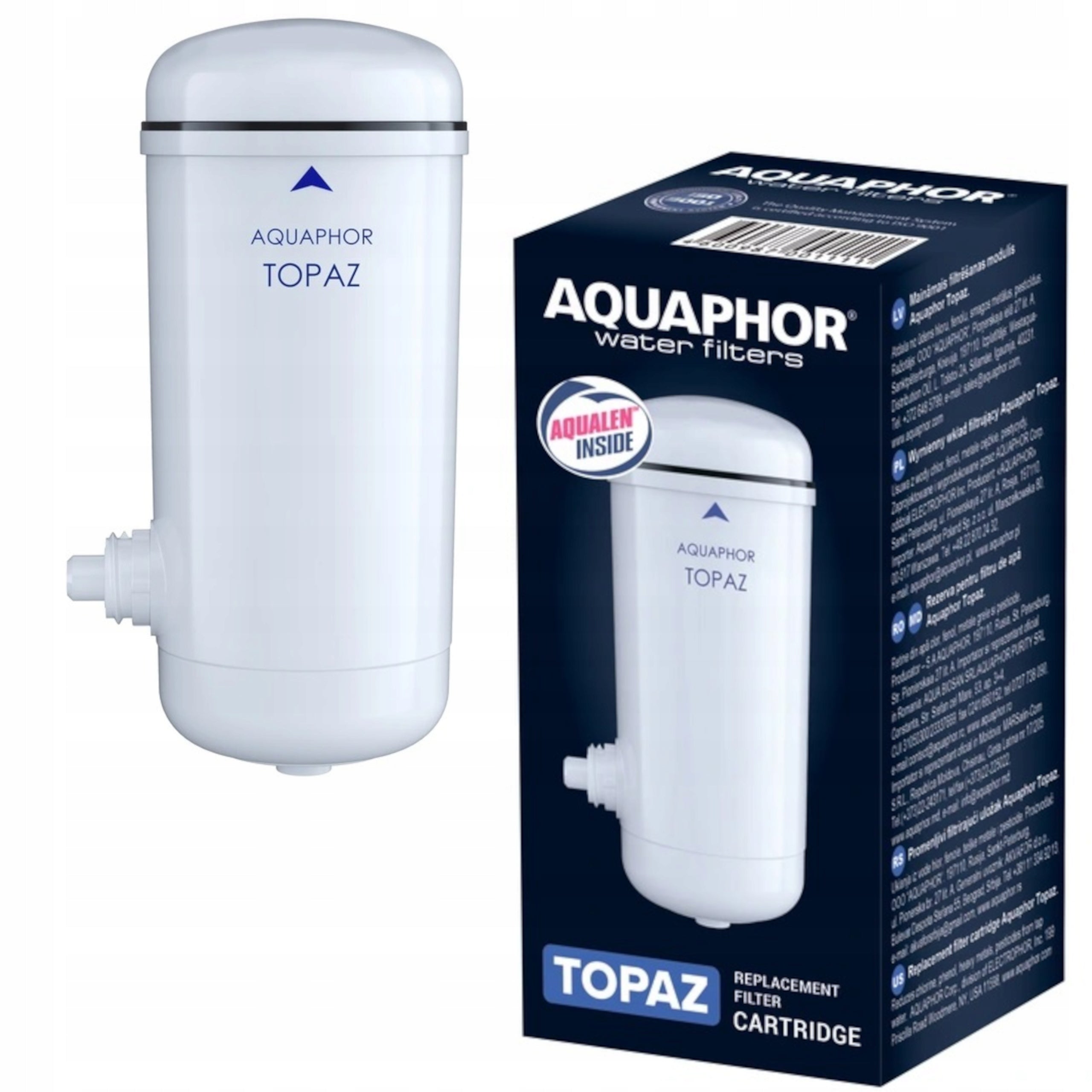 Replacement cartridge for TOPAZ AQUAPHOR water filter, white
