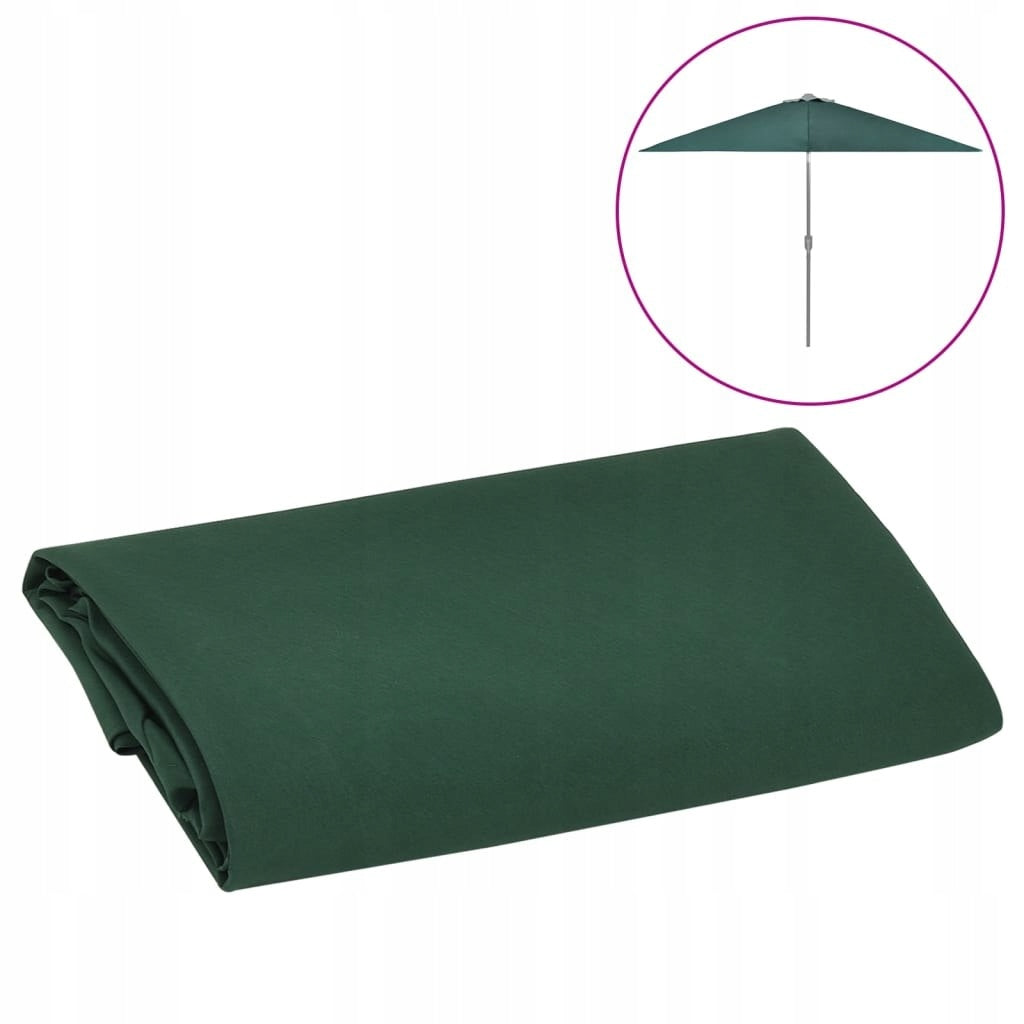 Replacement cover for garden umbrella, green, Product height 1 cm