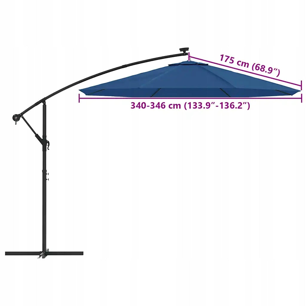 Replacement garden umbrella cover, azure, 350 cm EAN (GTIN) 8720286165010