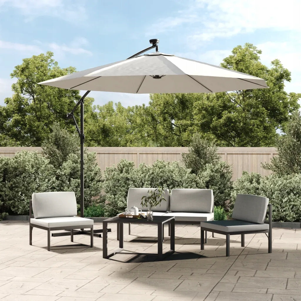 Replacement garden umbrella cover, sand white, 350 cm Color white