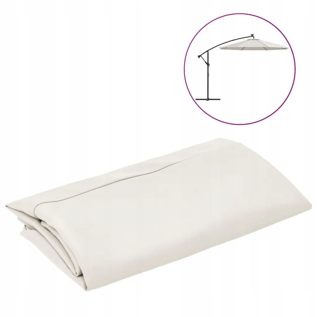 Replacement garden umbrella cover, sand white, 350 cm