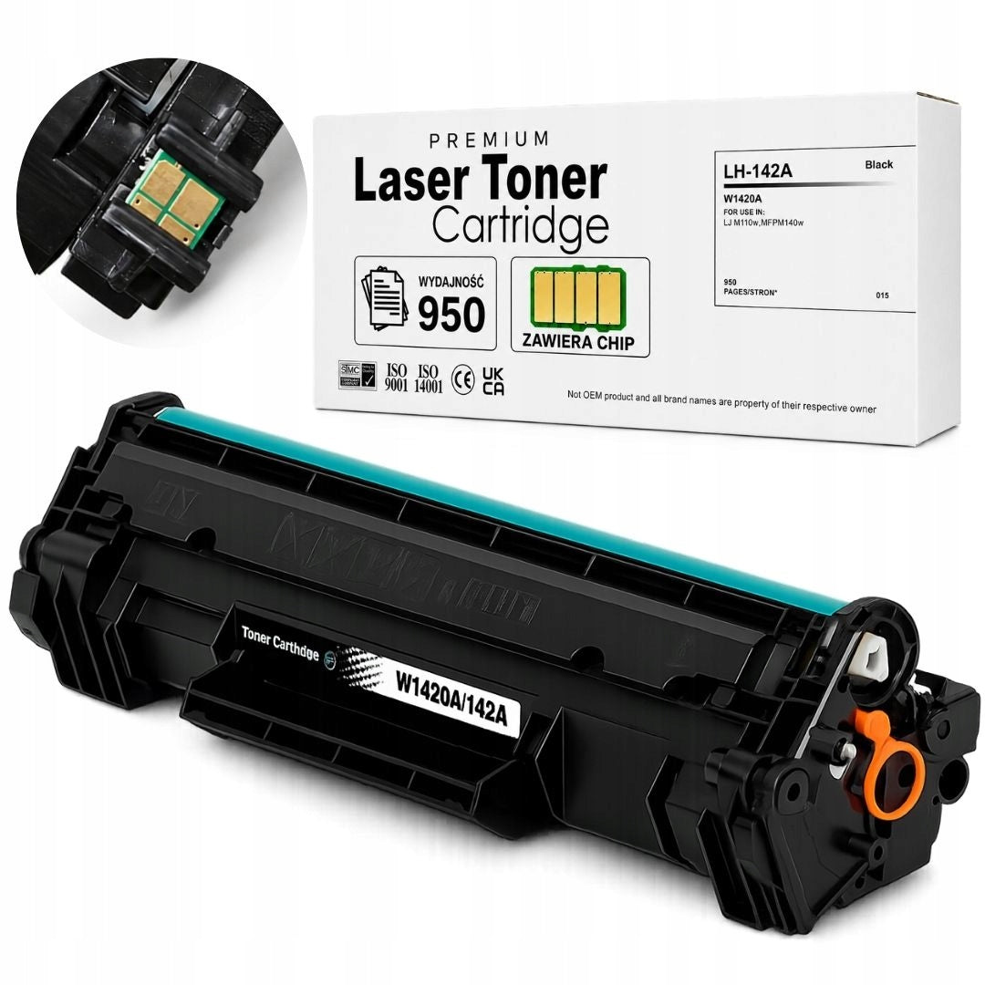Replacement toner cartridge for HP 142a W1420a with Chip 950 pages M110w M140w