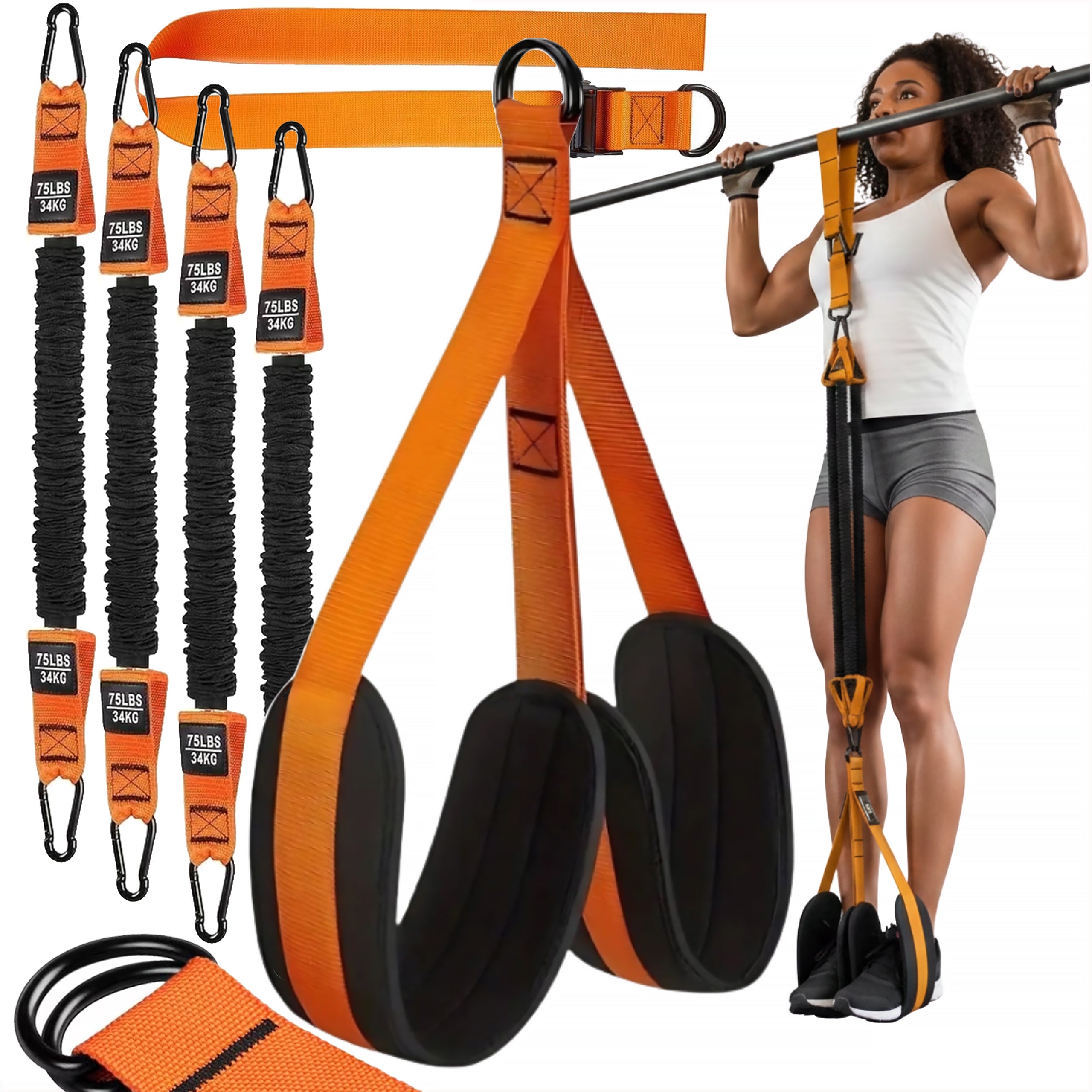 Resistance Bands 5-in-1, Pull-up & Bodyweight Training Set, Fitness