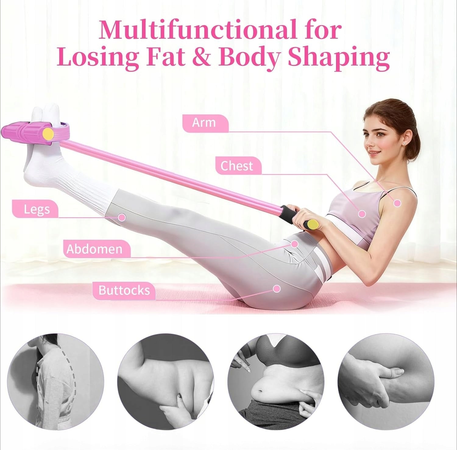 Resistance Bands with Handles Upgrade 6-Tubes Manual Tension Training Pedal Packaging status original