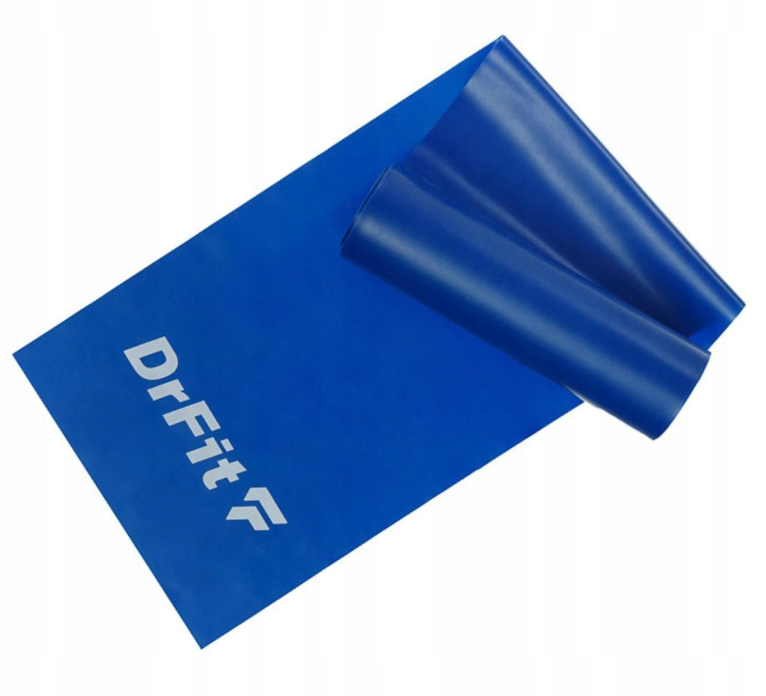 Resistance Rubber Stretching Exercise Rehabilitation Tape Durable 2m DrFit Color blue