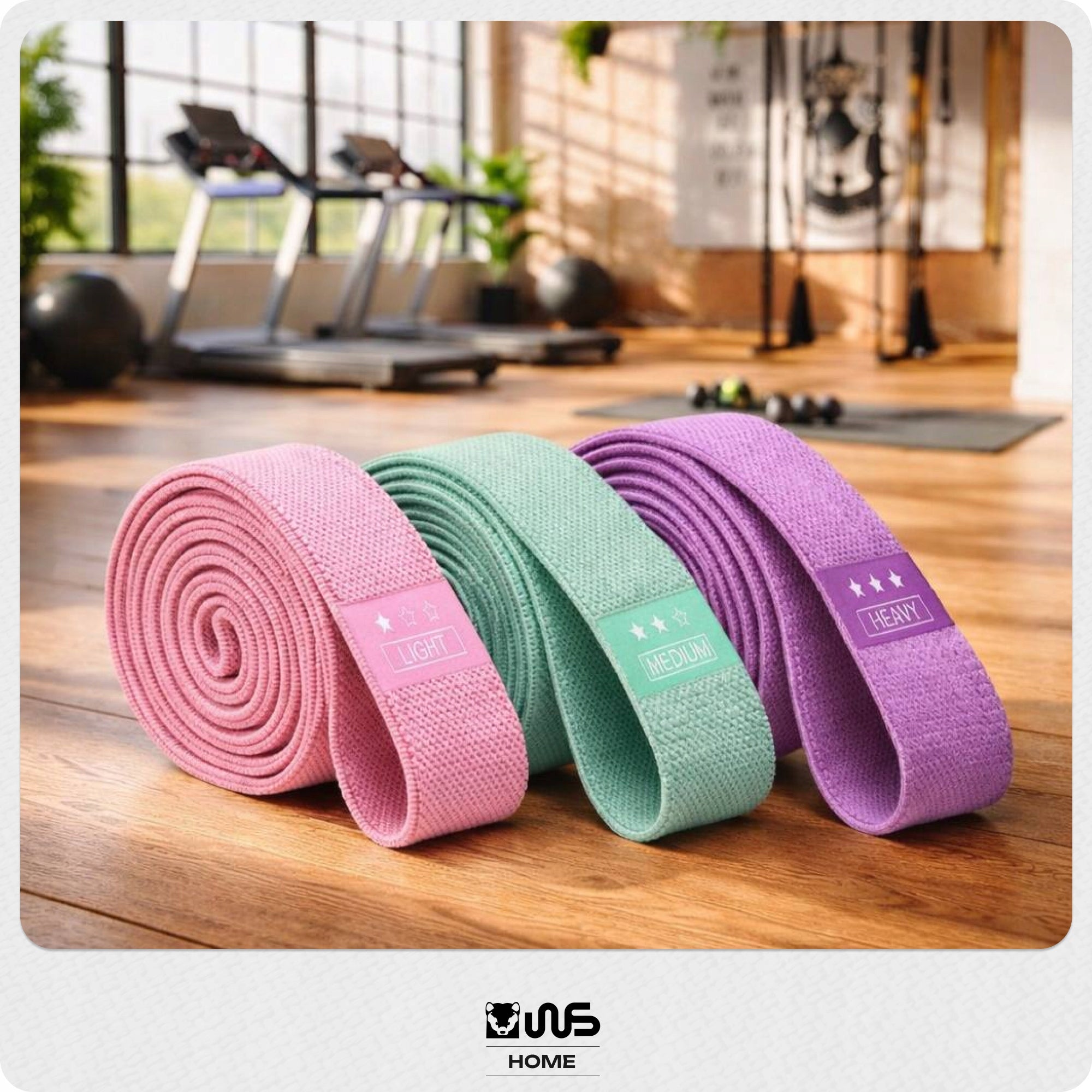 Resistance Rubber Textile Set 3pcs Colorful Fitness Exercise Buttocks Manufacturer code Zestaw Gum Oporowych Tekstylnych 3 Pasy