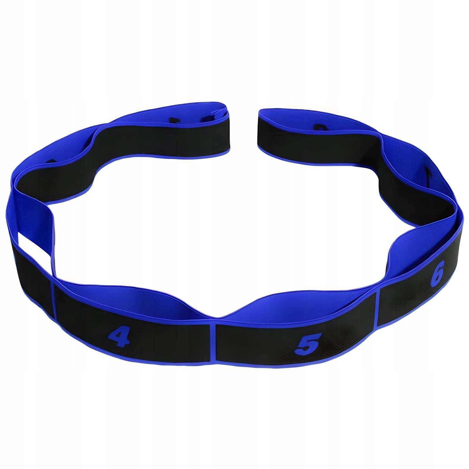Resistance Rubber for Exercise Gymnastic Tape for Stretching 8 Sections Color blue