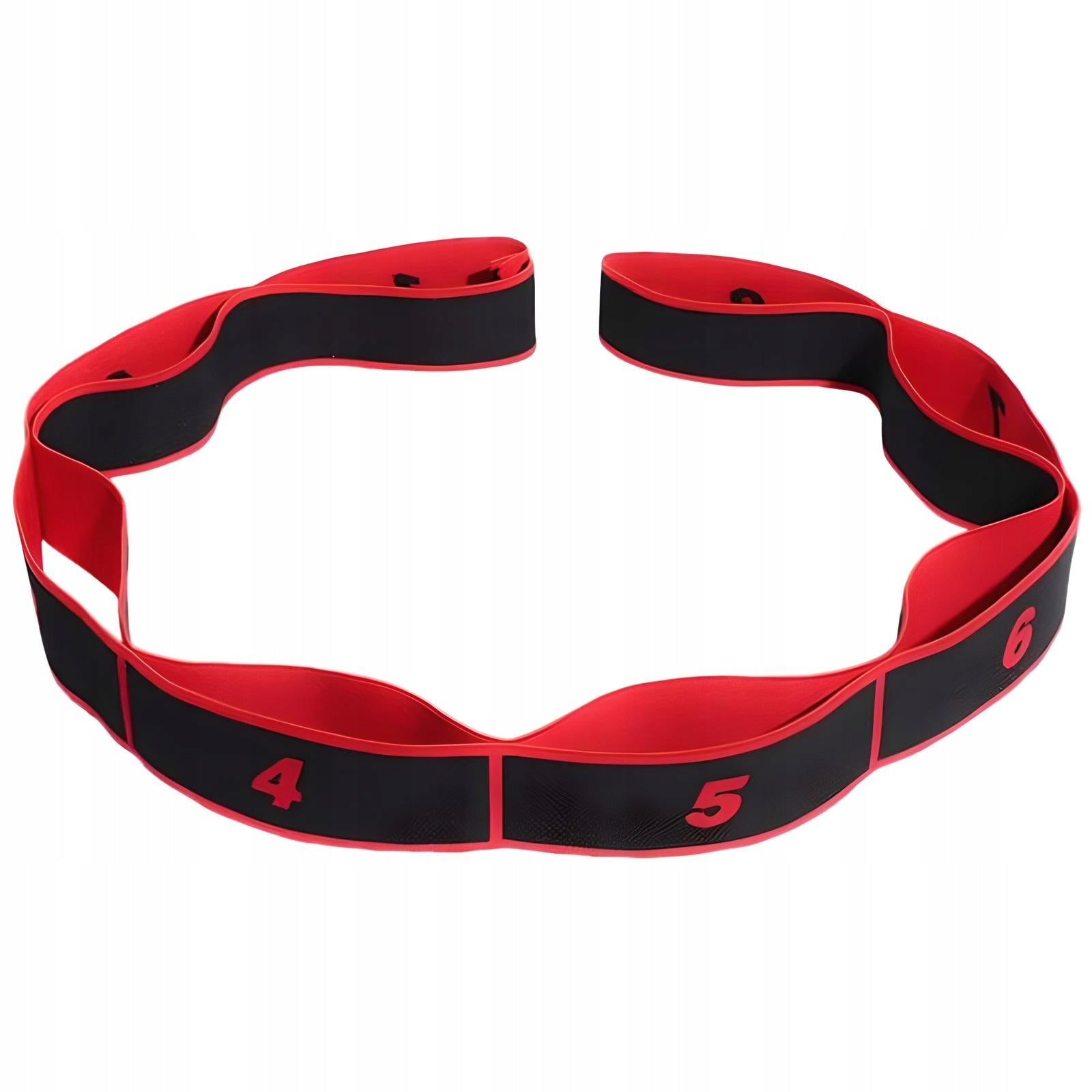 Resistance Rubber for Exercise Gymnastic Tape for Stretching Yoga 8 Sections Color pink