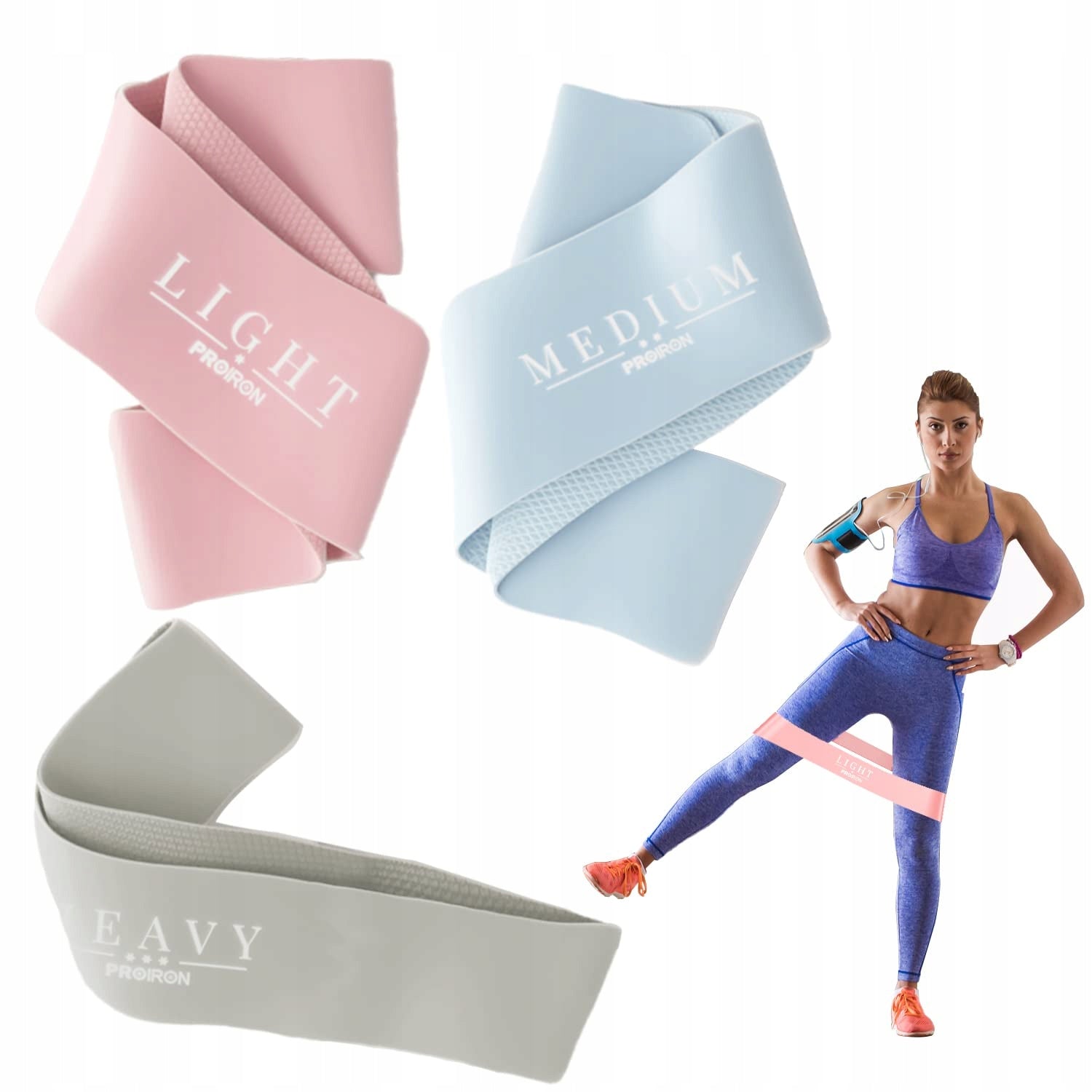 Resistance bands for exercise PROIRON mini band 3 pcs non-slip