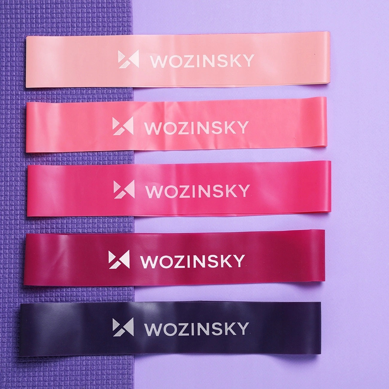 Resistance bands mini Wozinsky WGO-5A activation tapes with TPE - 5 pcs. Width 5 mm