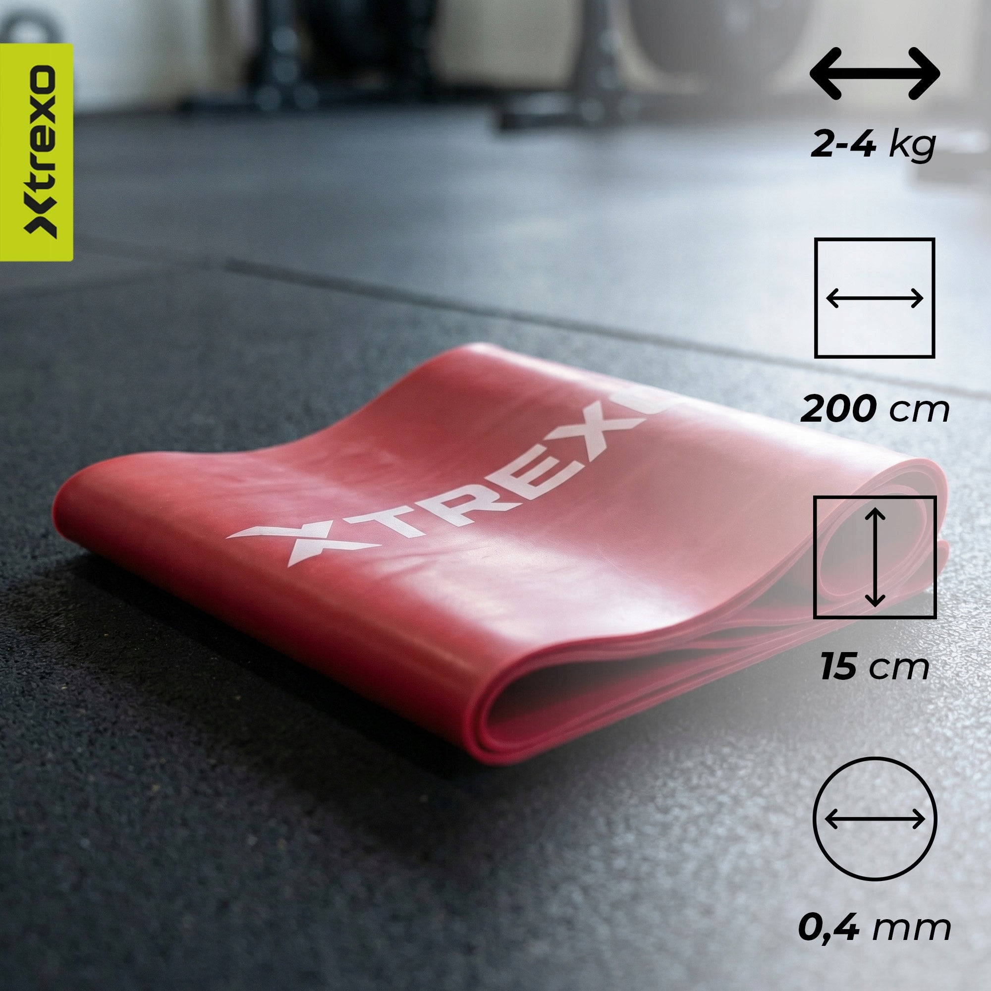 Resistance rubber XTREXO 2/5 11-29 kg pink 2080x45x21mm FITNESS FOR EXERCISE Manufacturer code TXO-B4Z048-PK