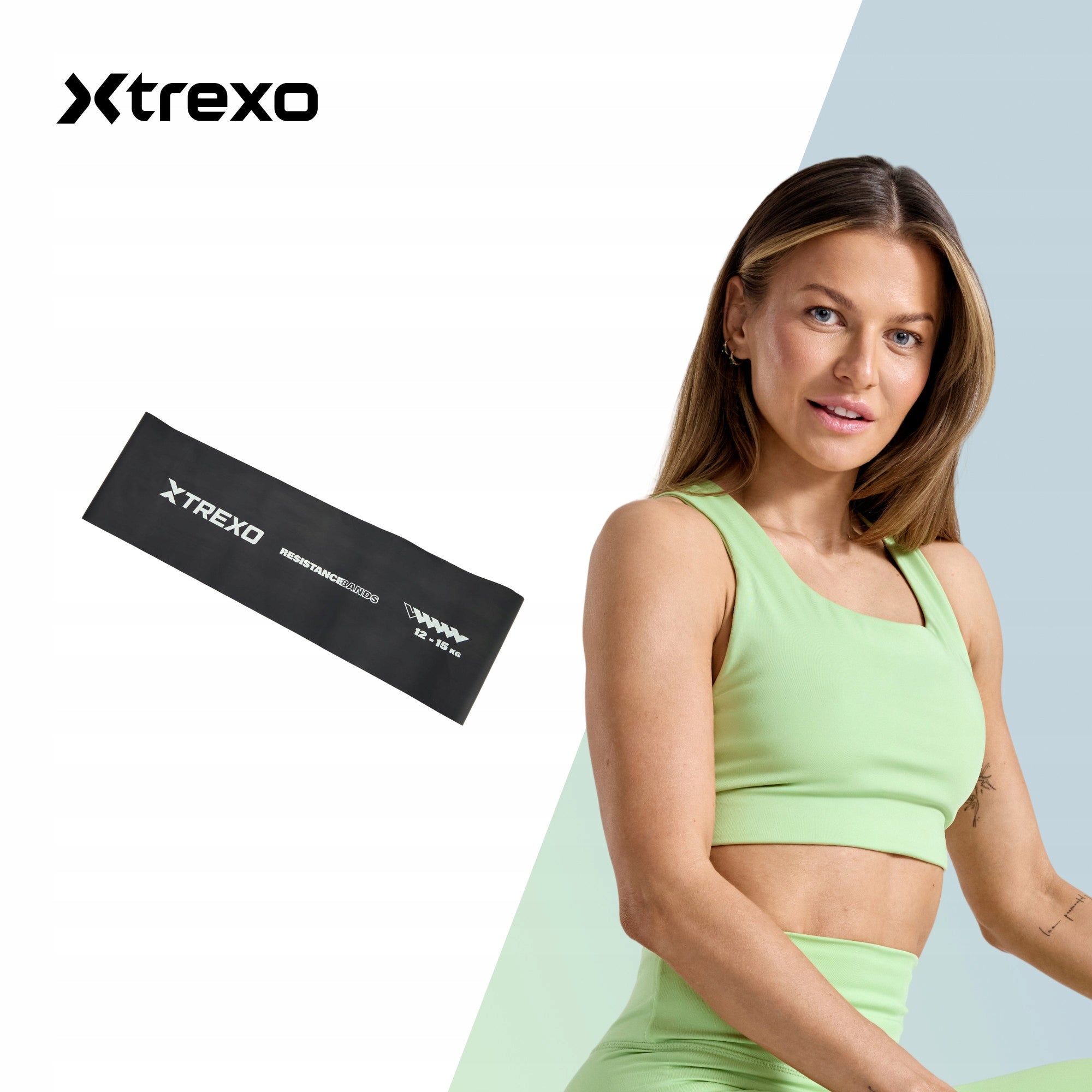 Resistance rubber XTREXO 5/5 27-78 kg black 2080 x 45 x 64mm FITNESS FOR EXERCISE Packaging status original