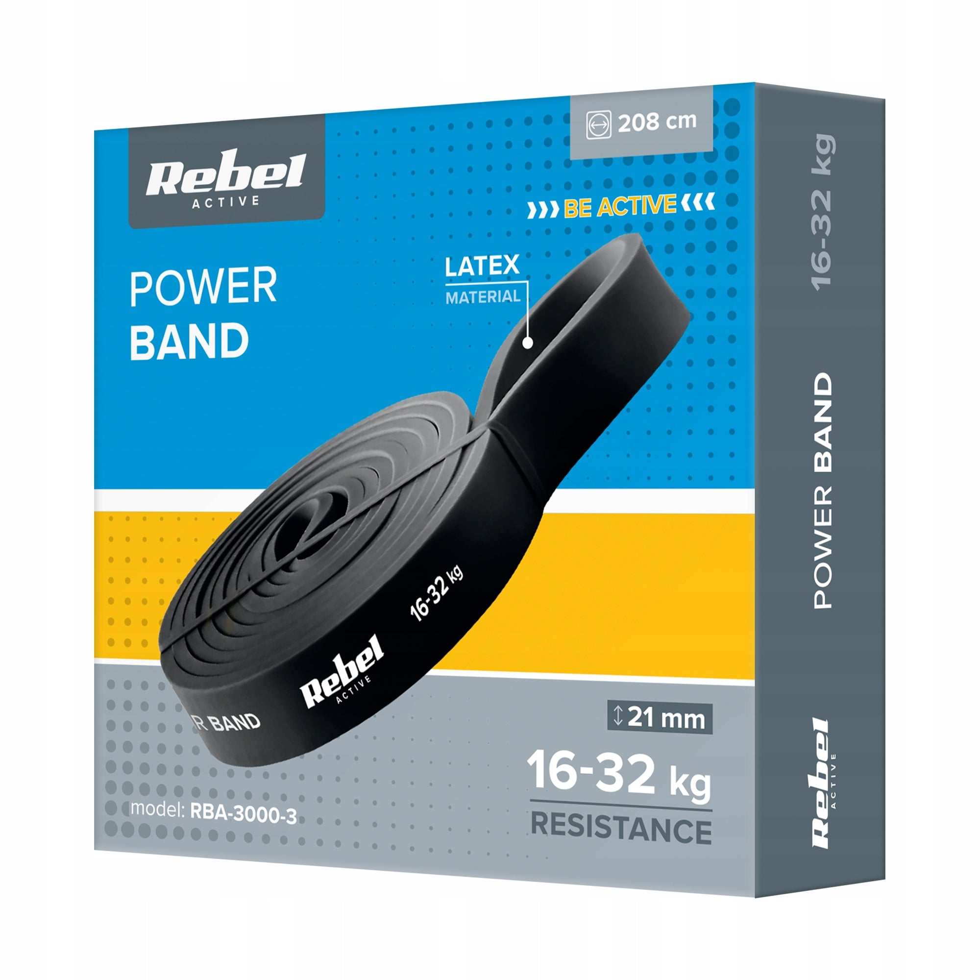 Resistance rubber exercise tape elastic power band 16-32 kg Rebel Brand Rebel