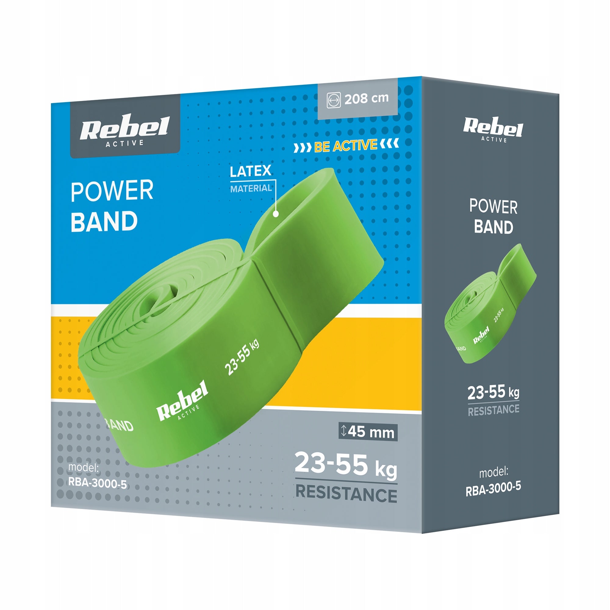 Resistance rubber exercise tape elastic power band 23-55 kg Rebel Brand Rebel