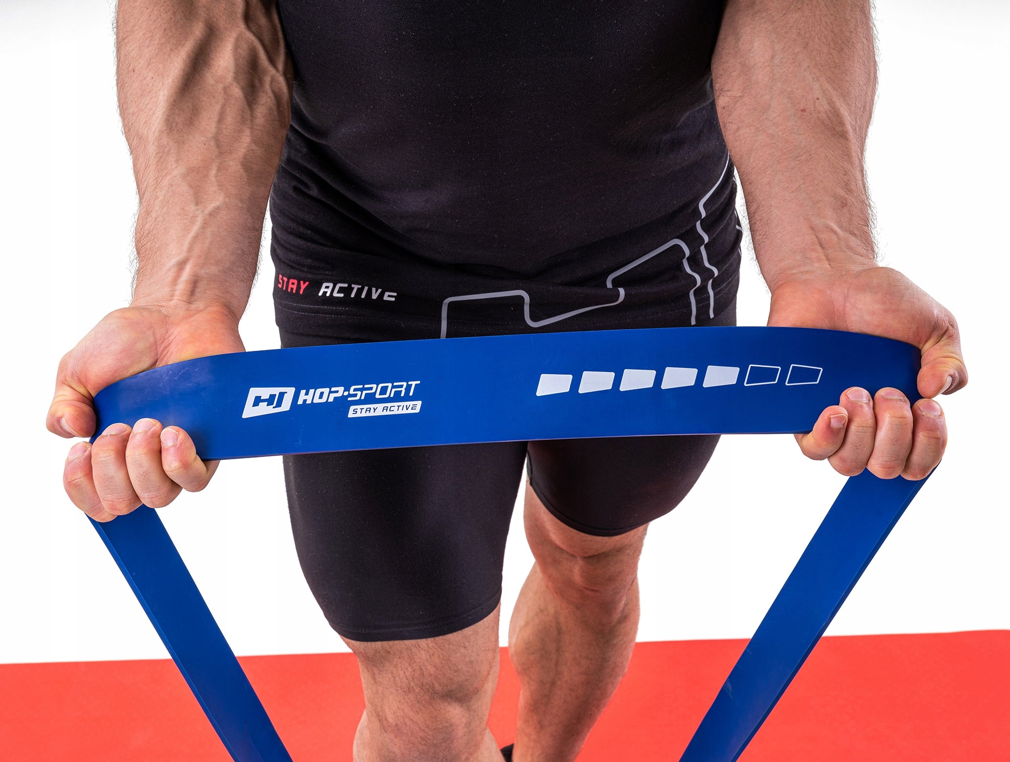 Resistance rubber wide power band 28-80kg for exercise strong durable Brand Hop-Sport