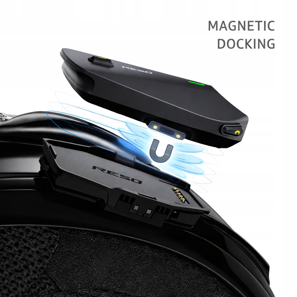 ResoPRO DuoSync 2× Mesh Motorcycle Intercom Unlimited Range MegneticDoc Packaging status original
