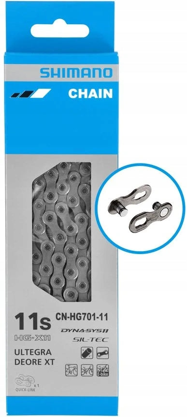 Řetěz SHIMANO MTB/Sil/E-bike CN-HG701 - 11 rychlostní - 116 článků + spojka