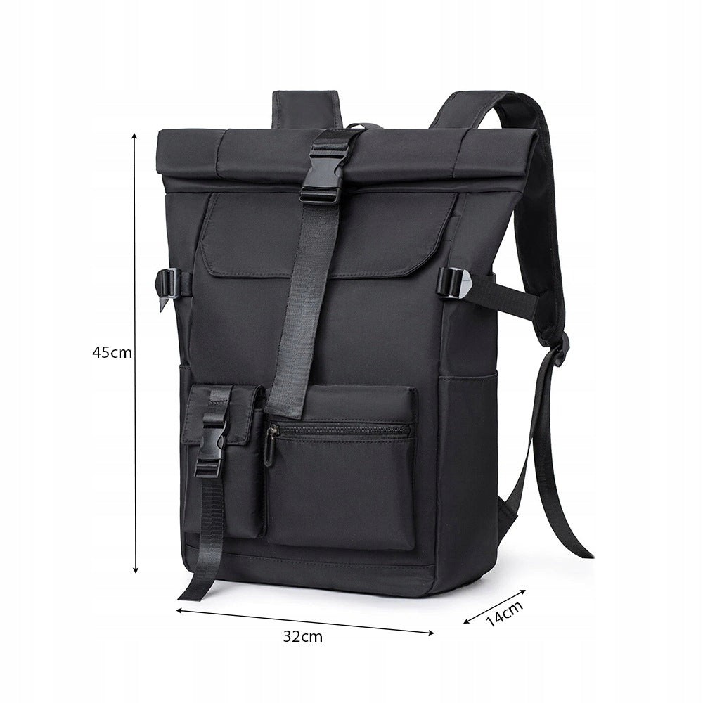 Retractable backpack, leisure backpack, travel bags for men black Main pattern sport