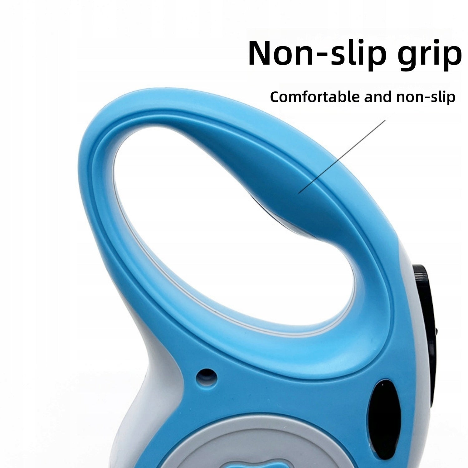 Retractable dog leash, 5m, non-slip,with break system,blue Maximum leash length 5 m